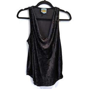 NWOT C&C California Velvet Drape Neck Tank
